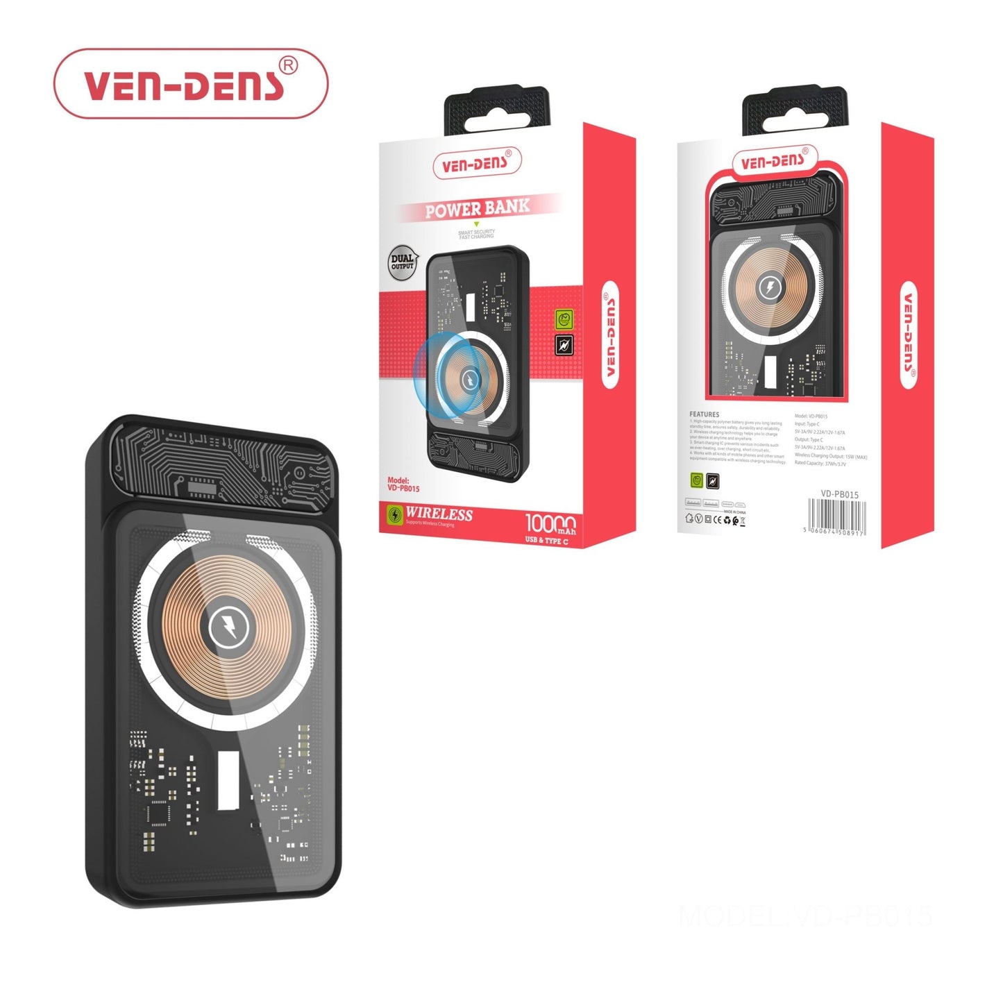 10000mAh USB & Type - C Power Bank Fast Charger Battery Portable for Mobile Phone - Virk Tech Solutions