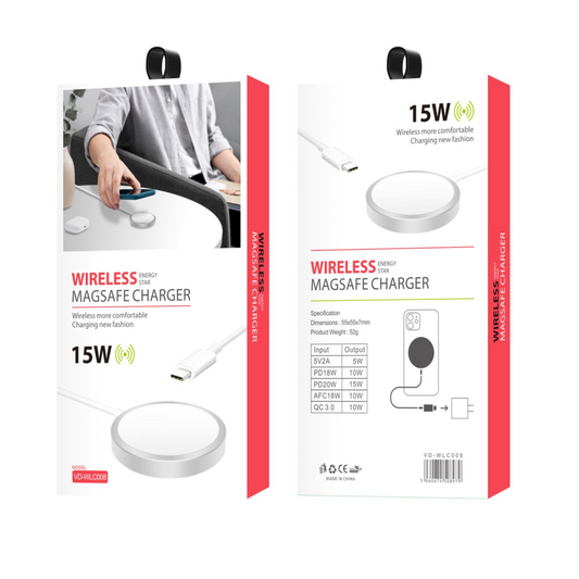 Universal Wireless Magsafe Fast Type-C Charger for iPhone, Samsung, OnePlus