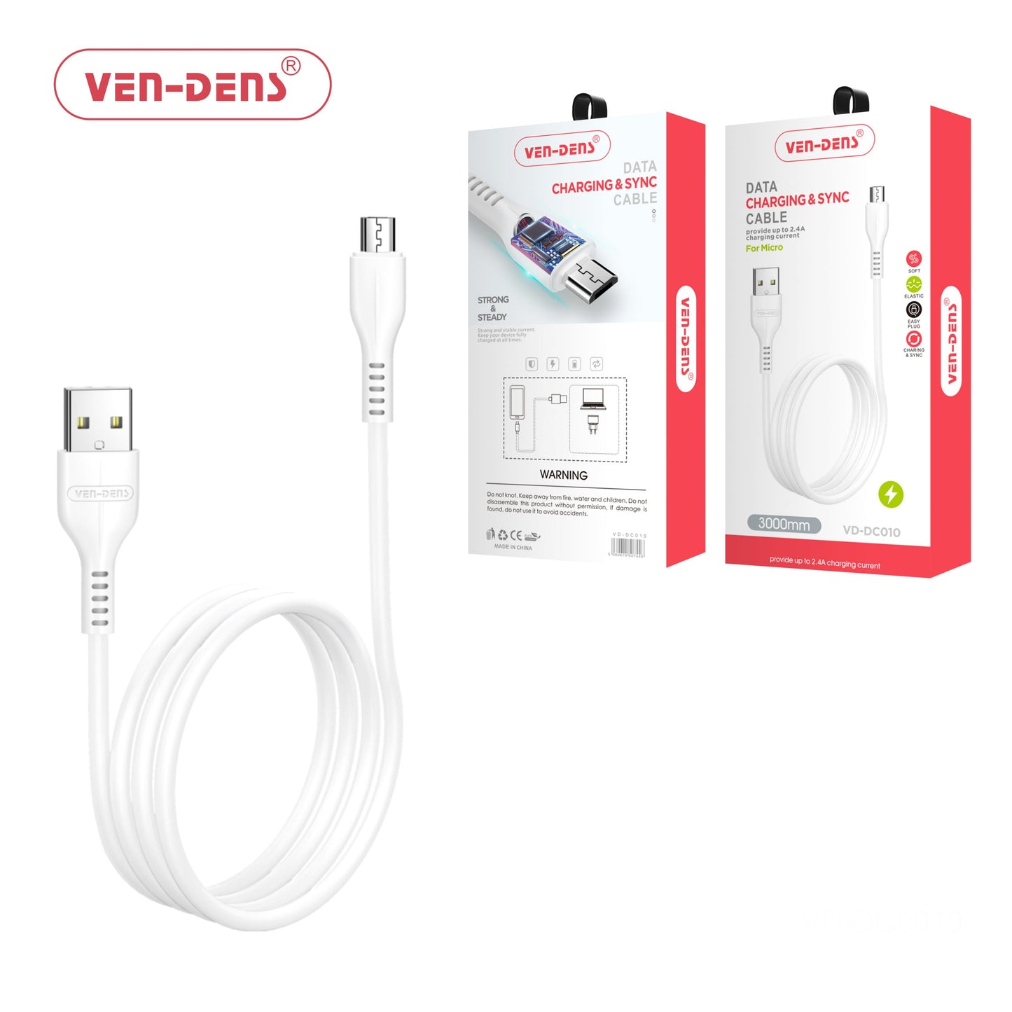 Micro Super Fast Data Sync and Charging Cable for Android phones and tablets