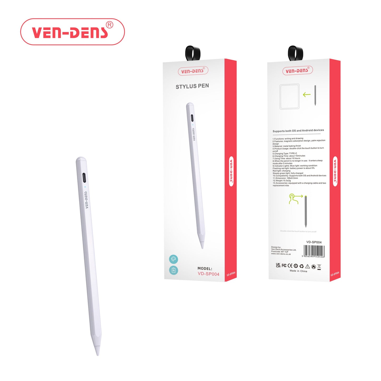 Magnetic Pencil Connector Compatible with OS and Android Devices