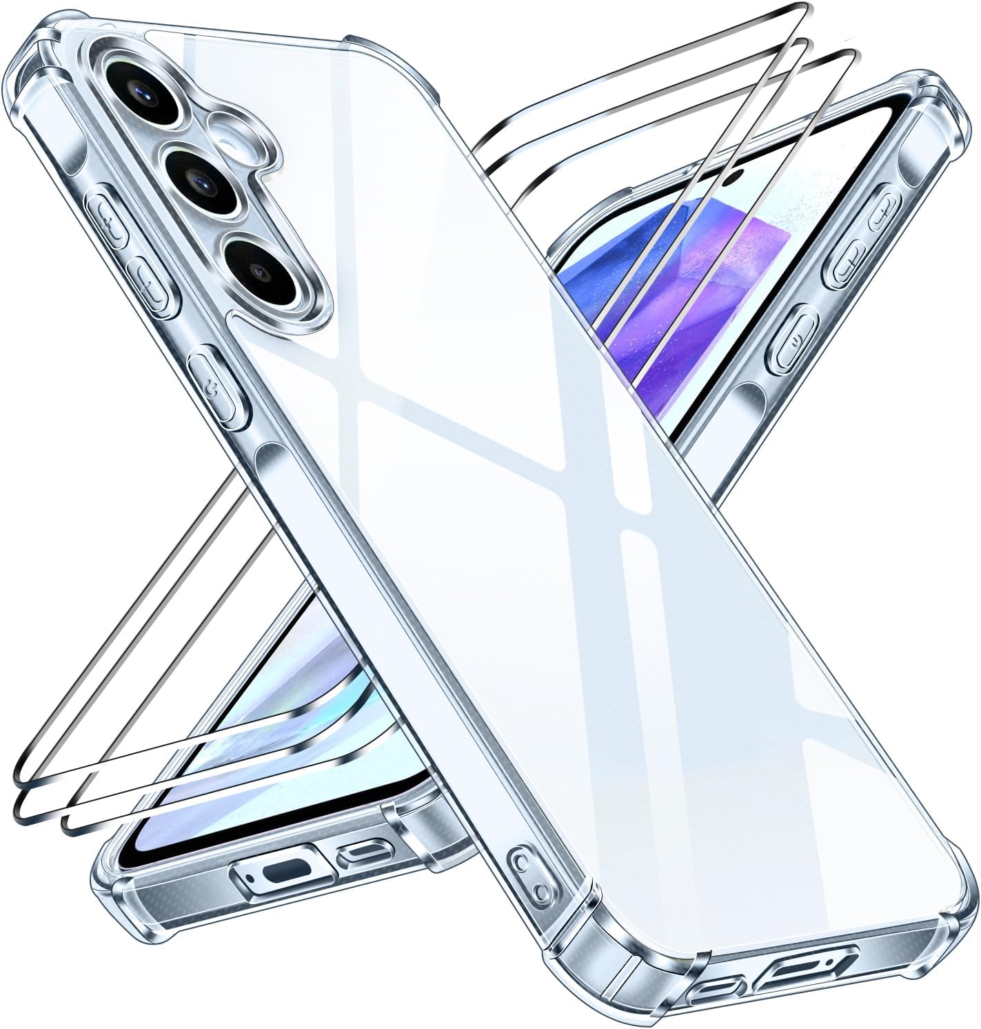 Anti-Shock Clear Hard Case Heavy Duty Cover Samsung A55 A35 A25 A15 5G A05 A05s