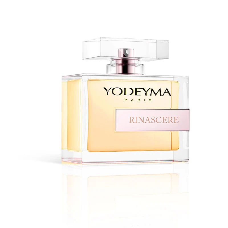 a bottle of yodeyma perfume on a white background