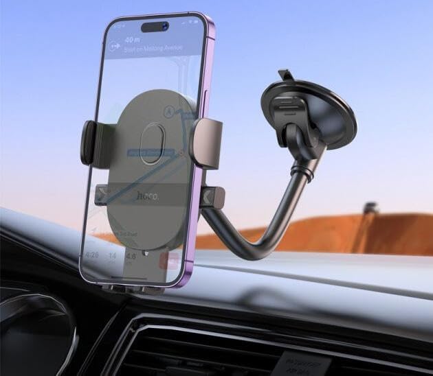 Universal 360 Rotatable Windshield Car Phone Holder with Strong Clamping Arm