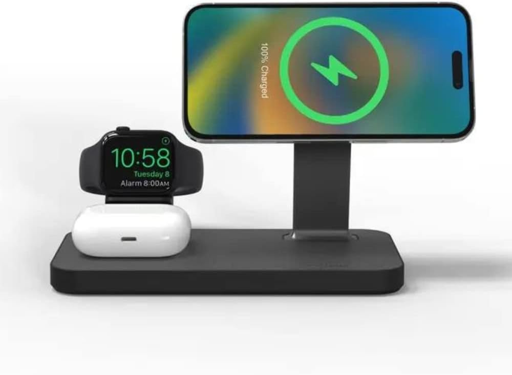 3 in 1 MagSafe Compatible Wireless Charging Stand For Phone,Earbuds,Smart Watch