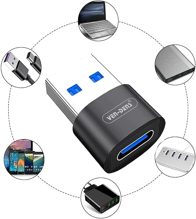 USB Male to Type-C Female OTG High-Speed Adapter to Transfer Data and Charge