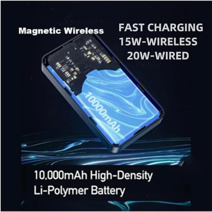 10000mAh USB & Type-C Power Bank Fast Charger Battery Portable for Mobile Phone