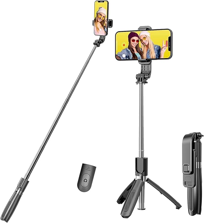 Selfie Stick Anti-Shake Tripod Extendable Adjustable for Photos & Live Streaming