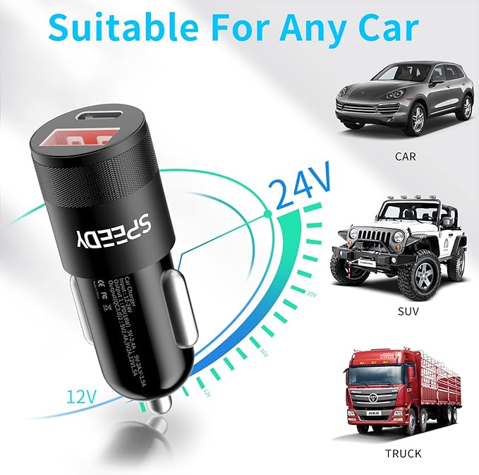 SPEEDY PD+QC3.0 USB Car Charger (SP-C01)