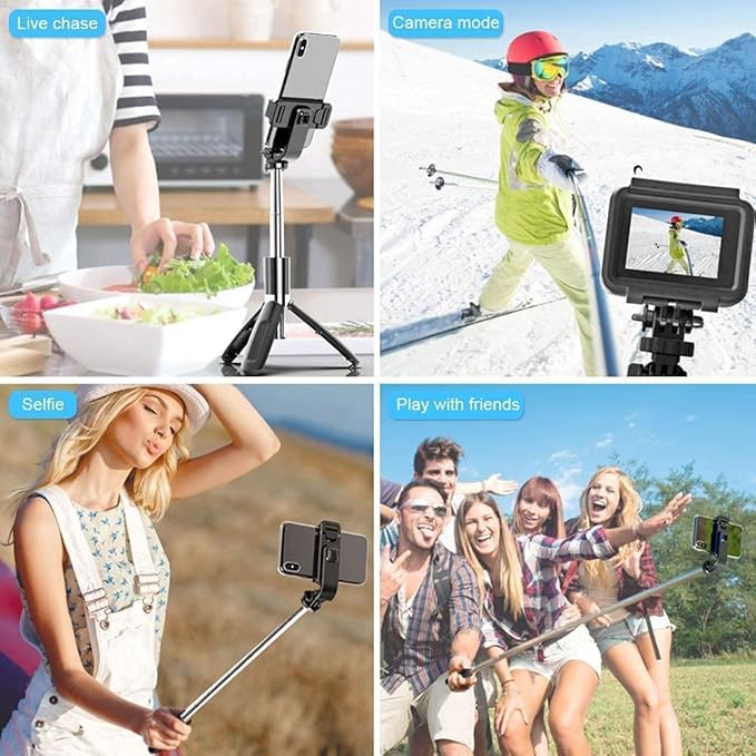 Selfie Stick Anti-Shake Tripod Extendable Adjustable for Photos & Live Streaming