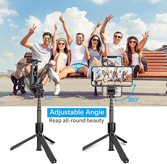 Selfie Stick Anti-Shake Tripod Extendable Adjustable for Photos & Live Streaming