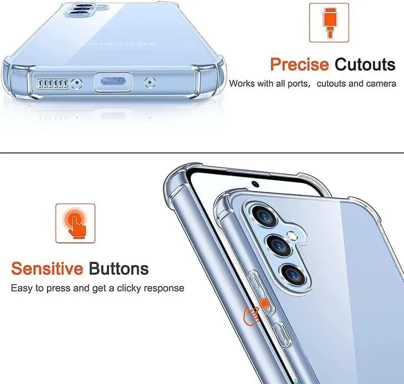 Anti-Shock Clear Hard Case Heavy Duty Cover Samsung A55 A35 A25 A15 5G A05 A05s