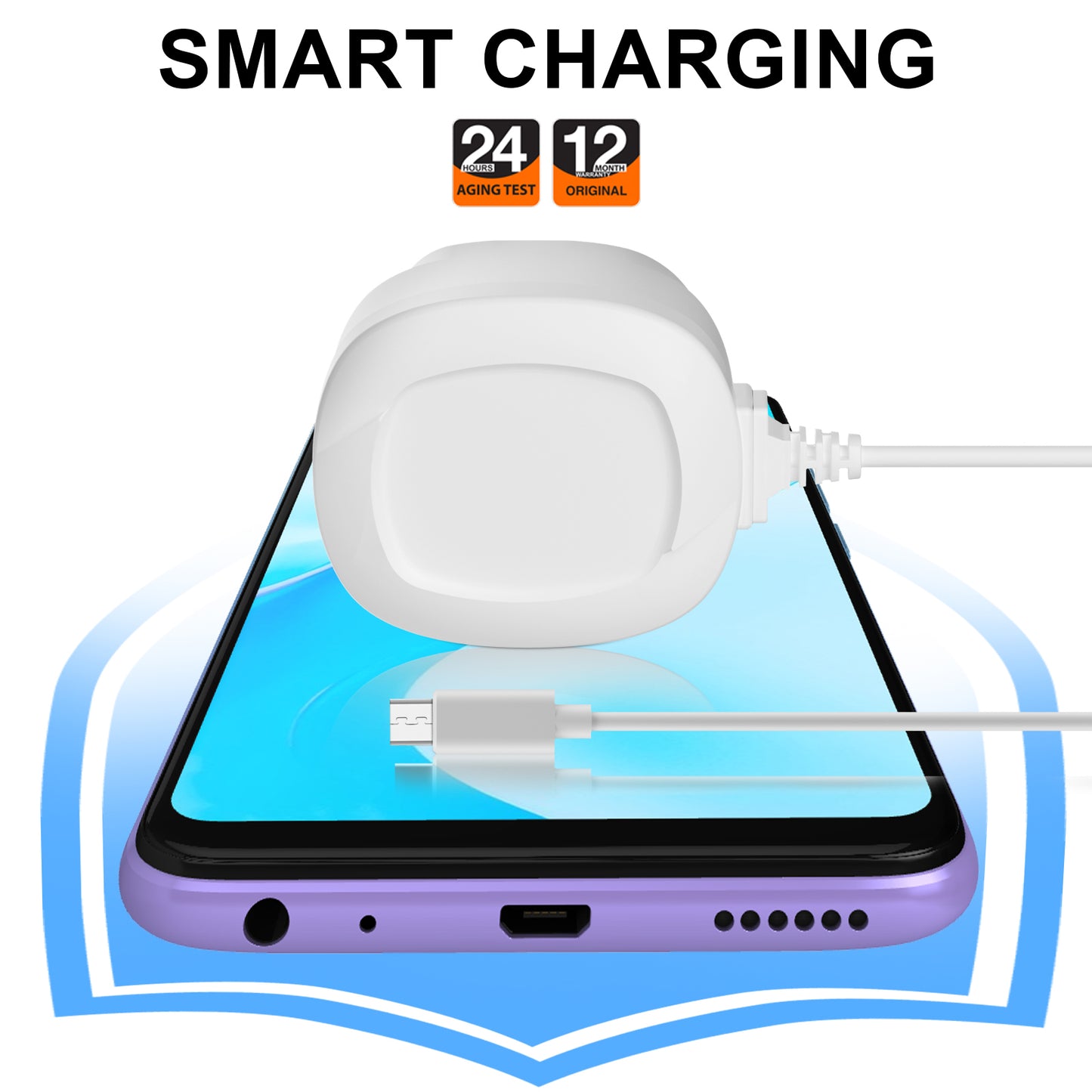 High-Quality Super Fast Charging 2A Micro USB Charger Compatible for all Phones