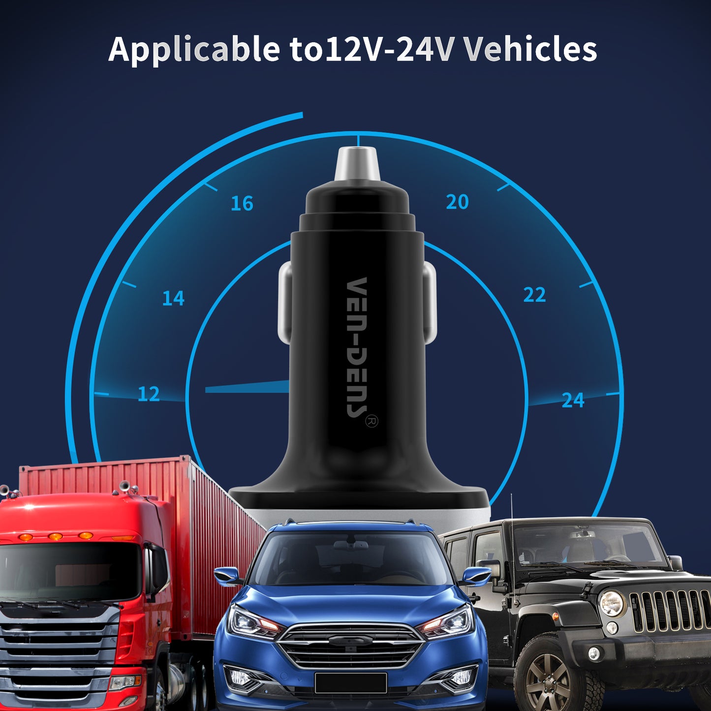 USB 3 ports Car Charger for Fast Charging Compatible with 3 Devices at a Time