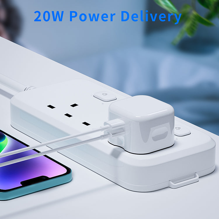 20W Fast Charging Plug with Dual Port PD Power Adapter Type-C for iPhone,Samsung