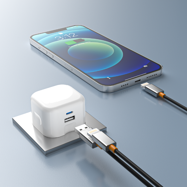 High-Quality 20W Fast Wall Charger Dual USB & Type-C Ports for iPhone, Samsung