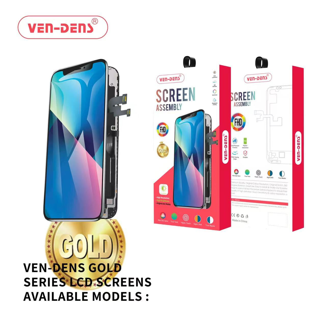 High-Quality LCD Screen Gold Premium Display for iPhone 8, 8 Plus