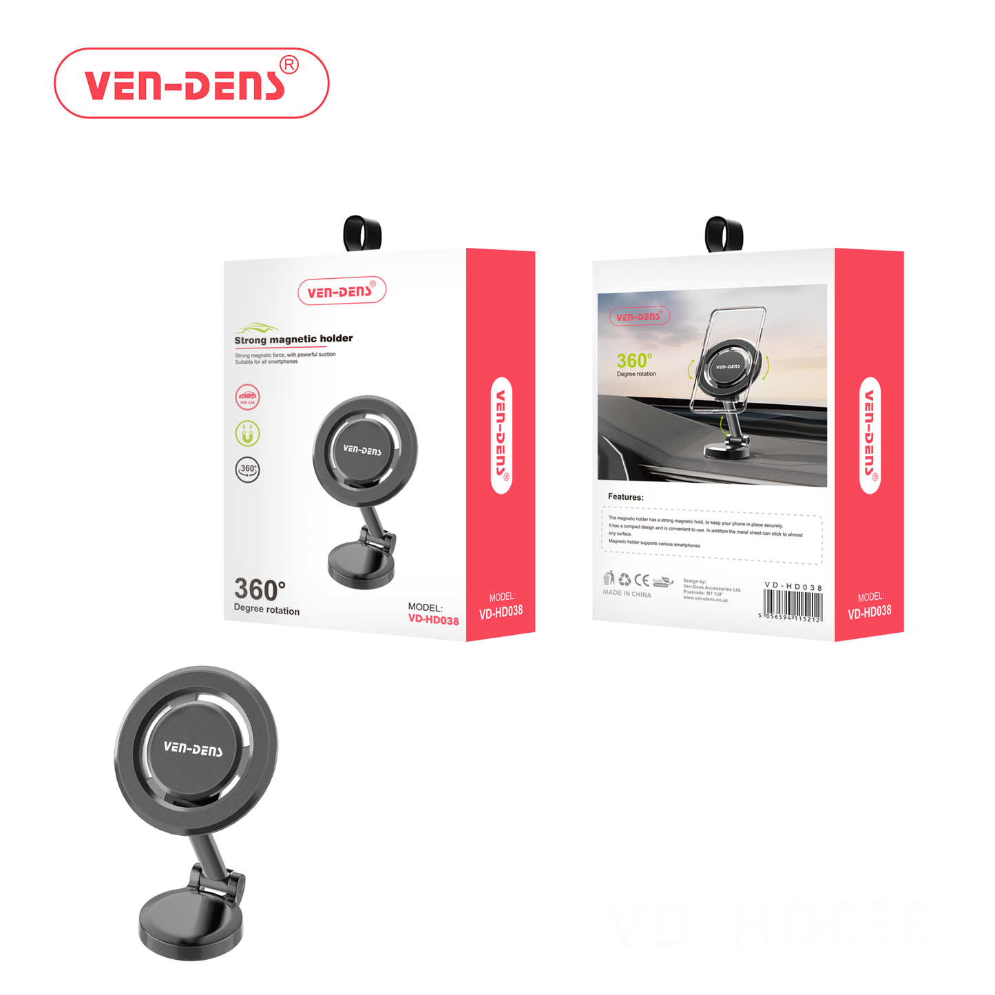 Universal 360° Rotate Car Phone Holder Windscreen Window Suction Mount Stand