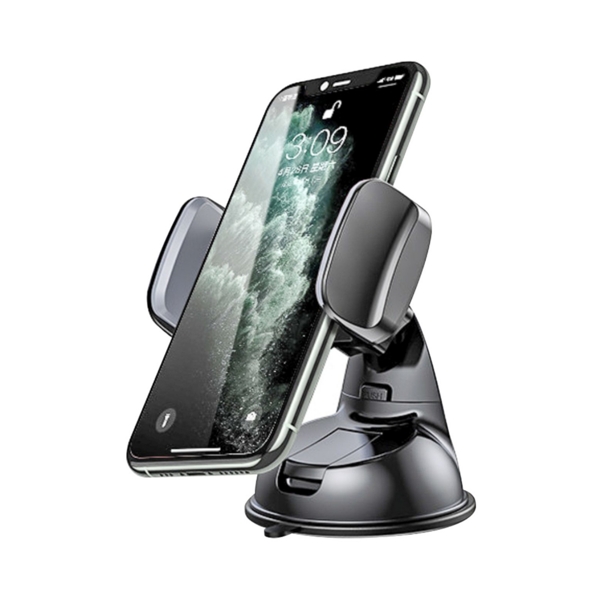 an image of a cell phone in a car holder