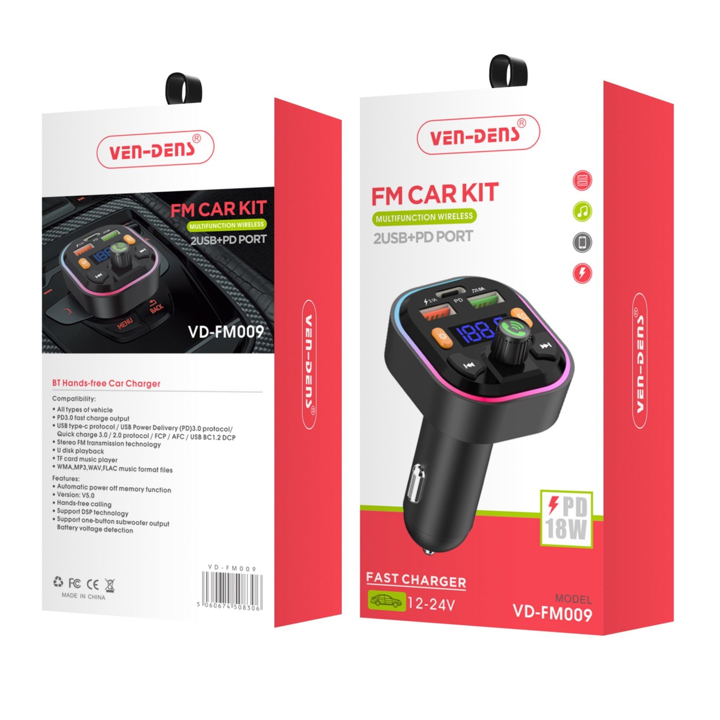 Car Wireless Bluetooth FM Transmitter MP3 Player Dual USB Car Charger Adapter