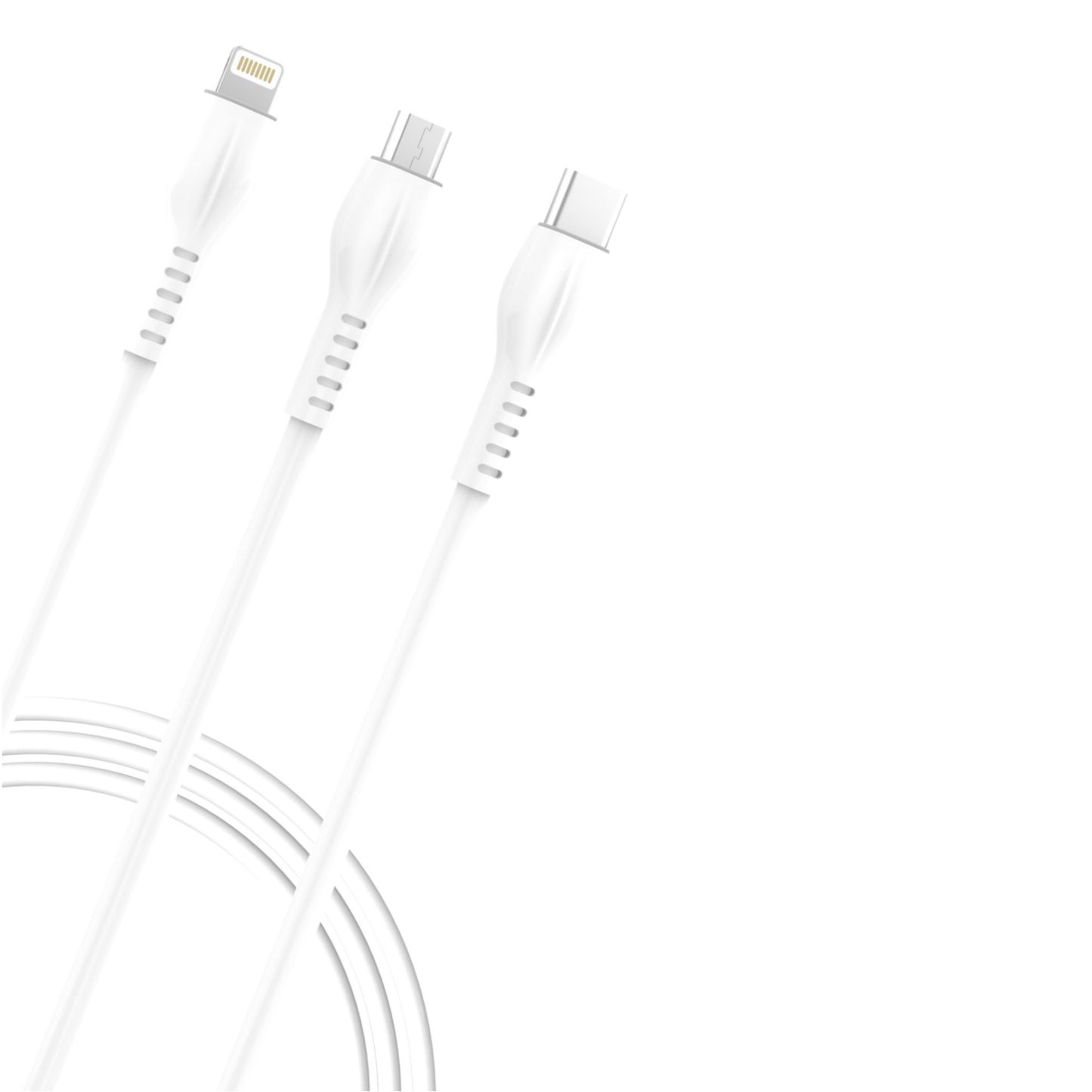 3 in 1 Fast Data Sync and Charging Cable For iPhone, Samsung, Android and Others