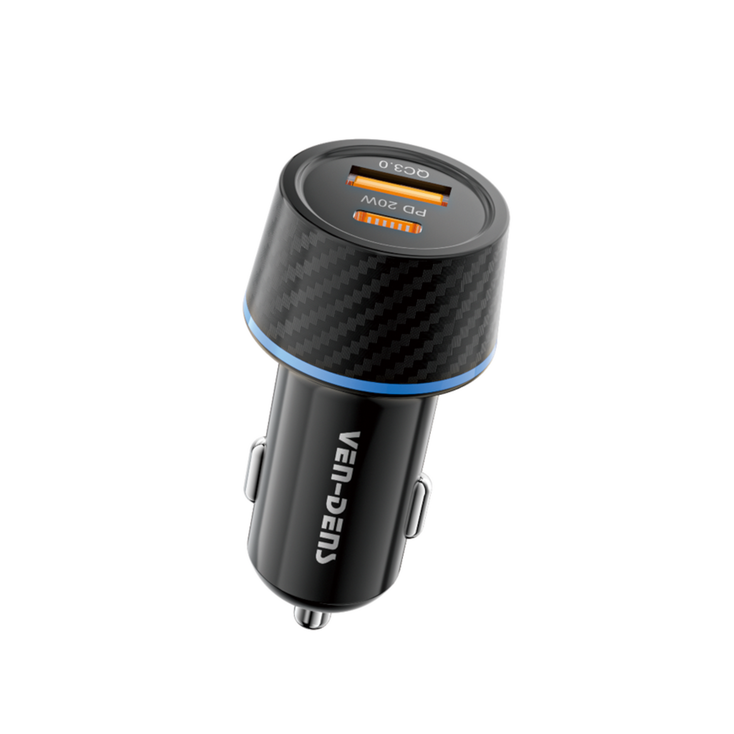 38W Dual Port USB & Type-C  Fast Charging Car Charger Compatible with all Phones