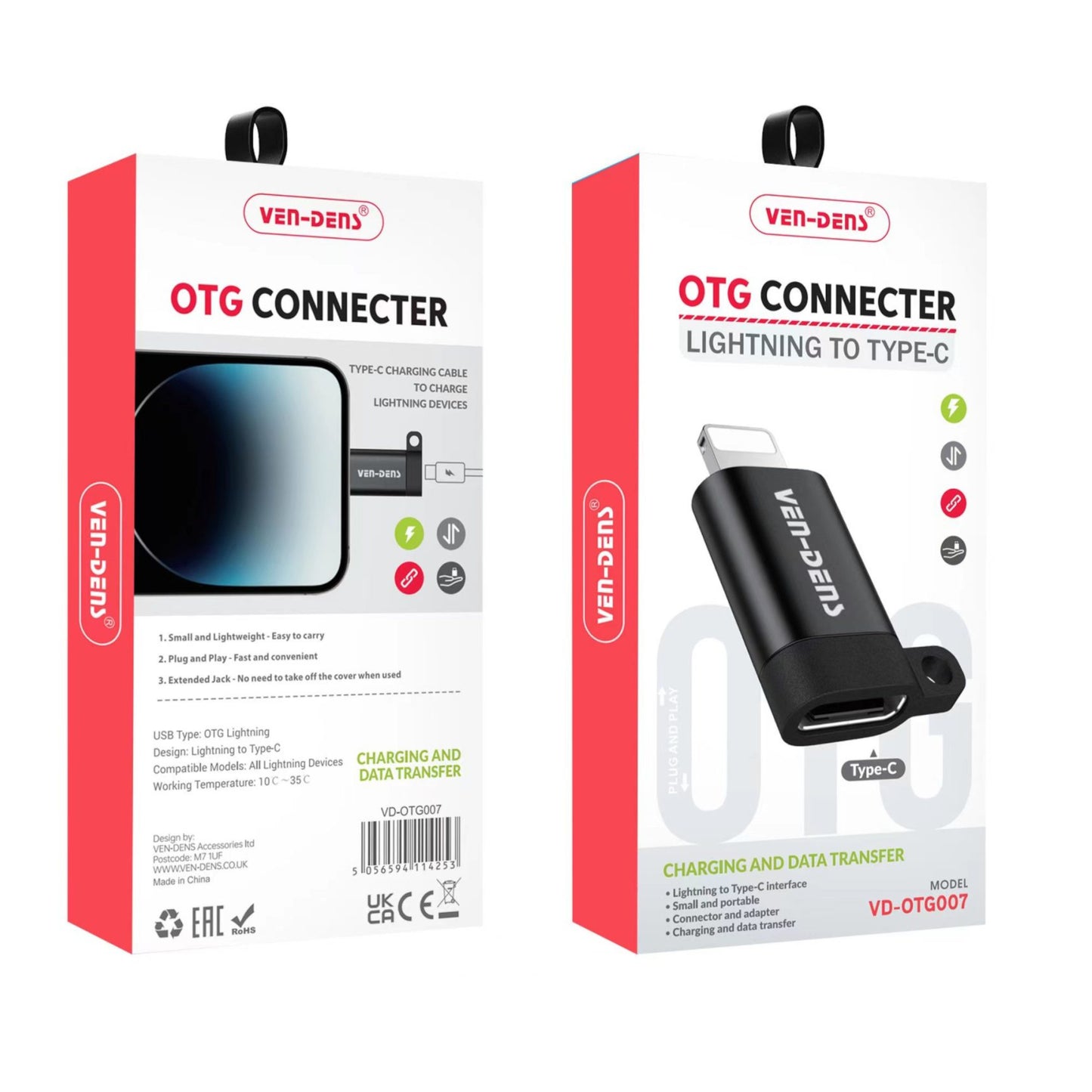 Lightnning to Type-C OTG Converter Adapter for High-Speed Charging and Data Sync