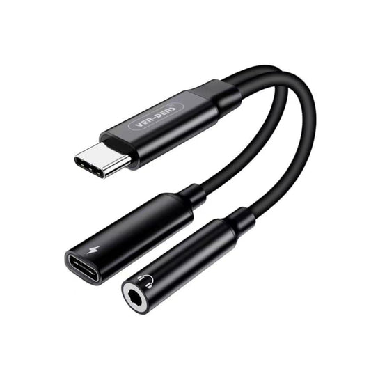 2 in 1 Type-C to 3.5 mm Headphone AUX Audio Jack  and Charger High-Speed Adapter