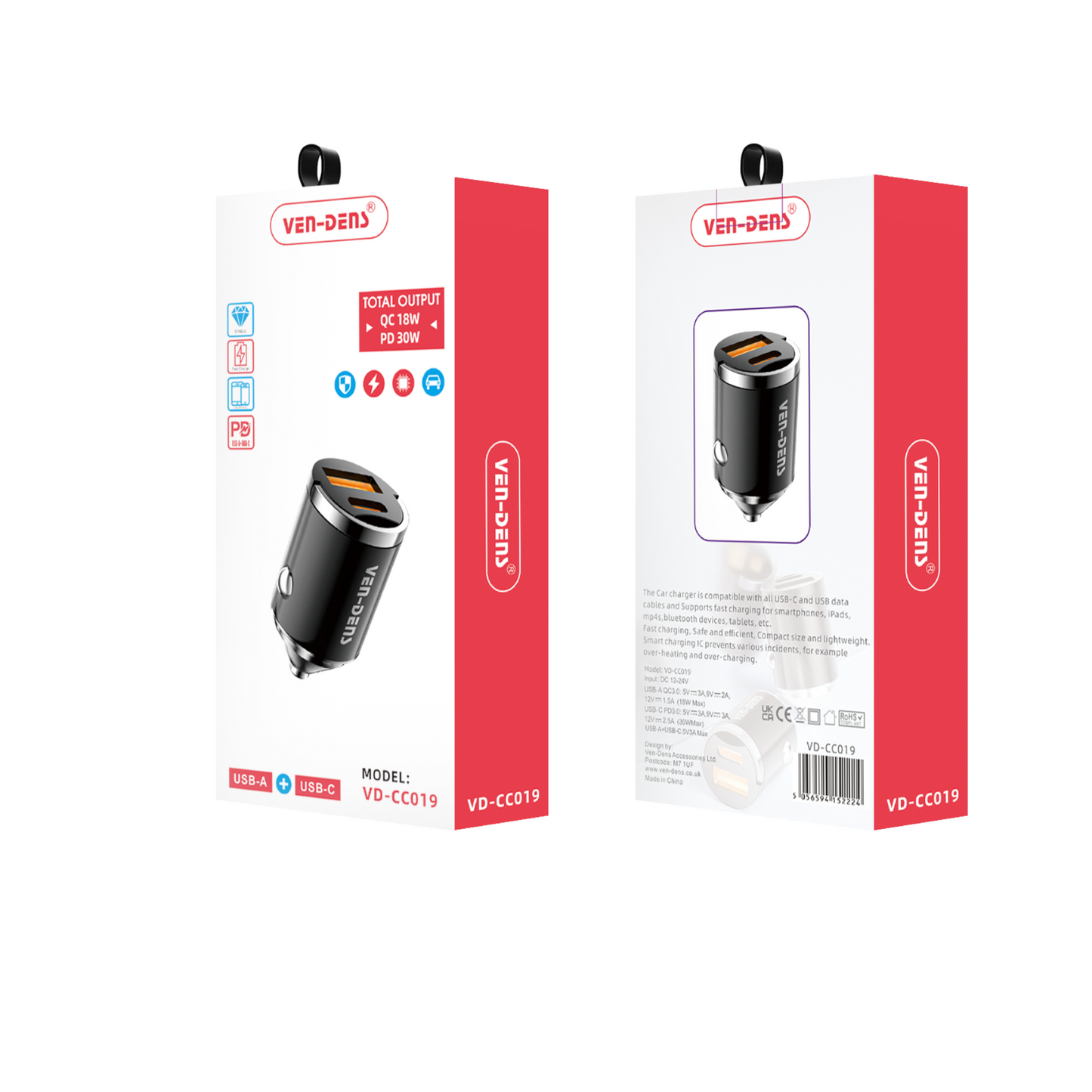 Fast Charging 48W Car Charger with Dual Port Compatible for all Phones