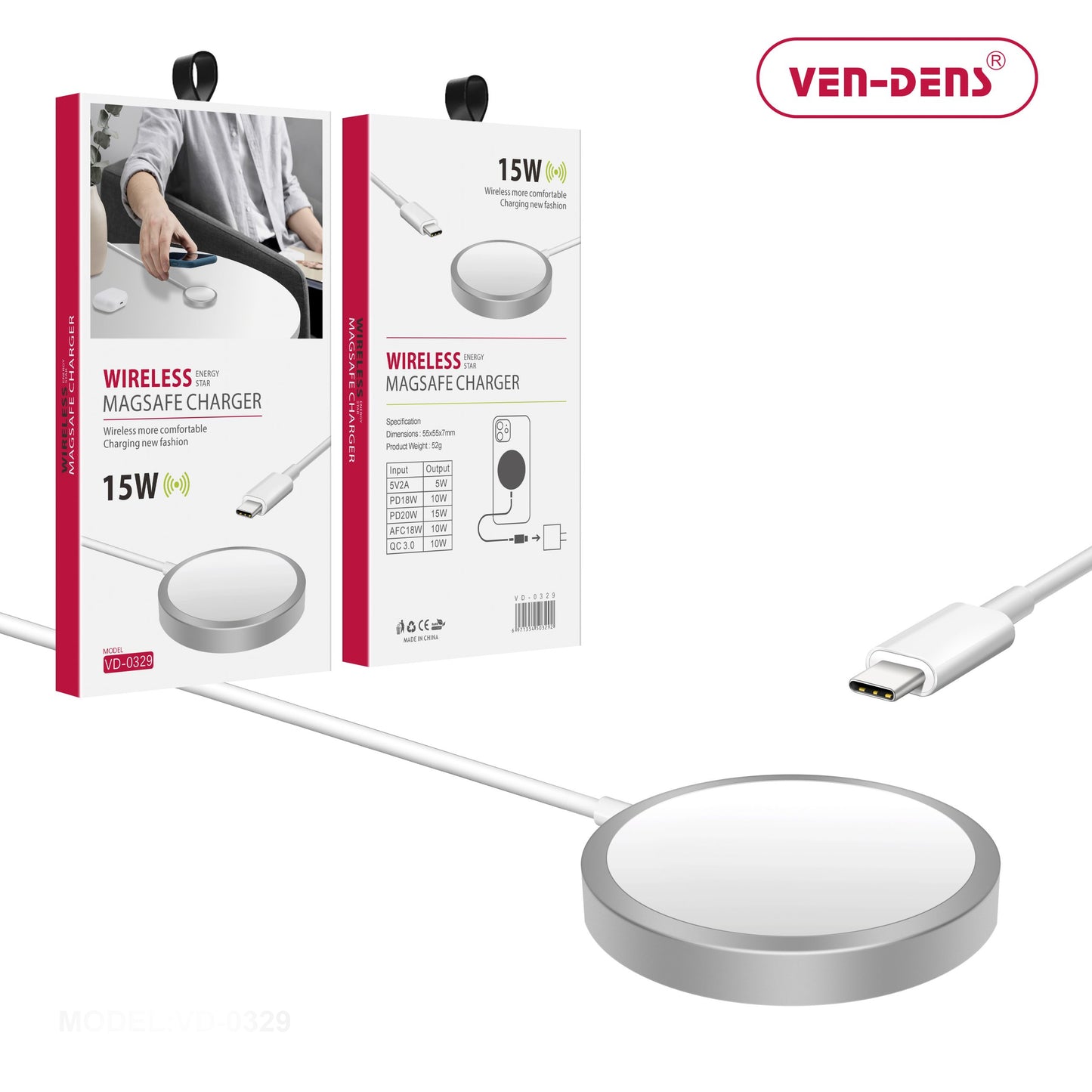 Ven Dens Wireless Magsafe Charger (VD-0329)