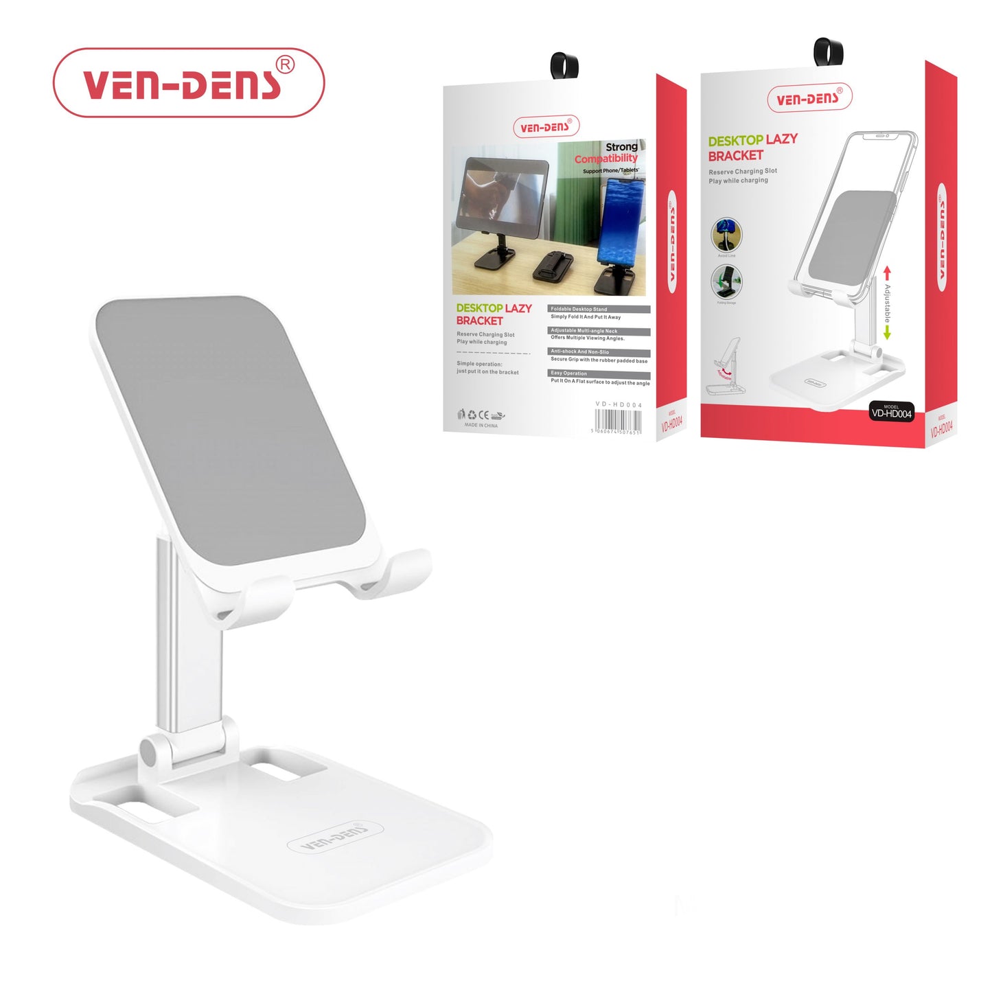 Lazy Bracket Foldable Tablet Desk Mobile Phone Holder Stand Adjustable Desktop