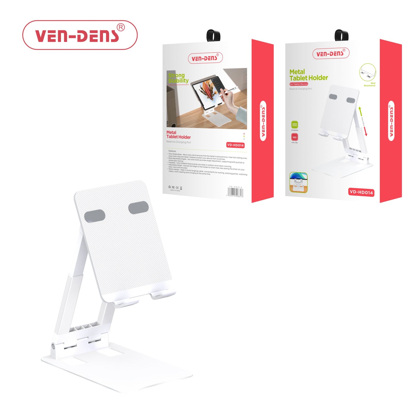 Adjustable Portable Metal Desk Mount Stand Holder For iPads, Tablets and iPhones