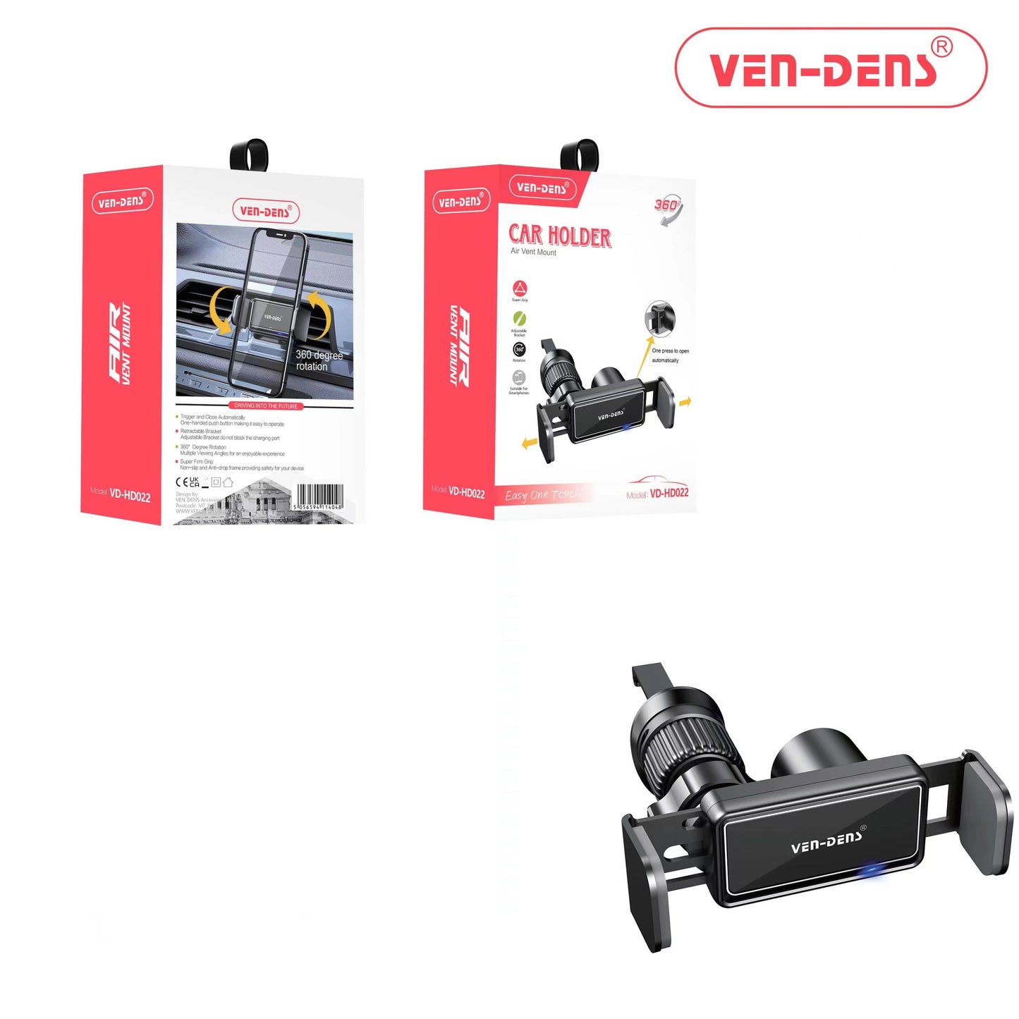 Ven Dens Easy One Touch Car Phone Holder Air Vent (VD-HD022)