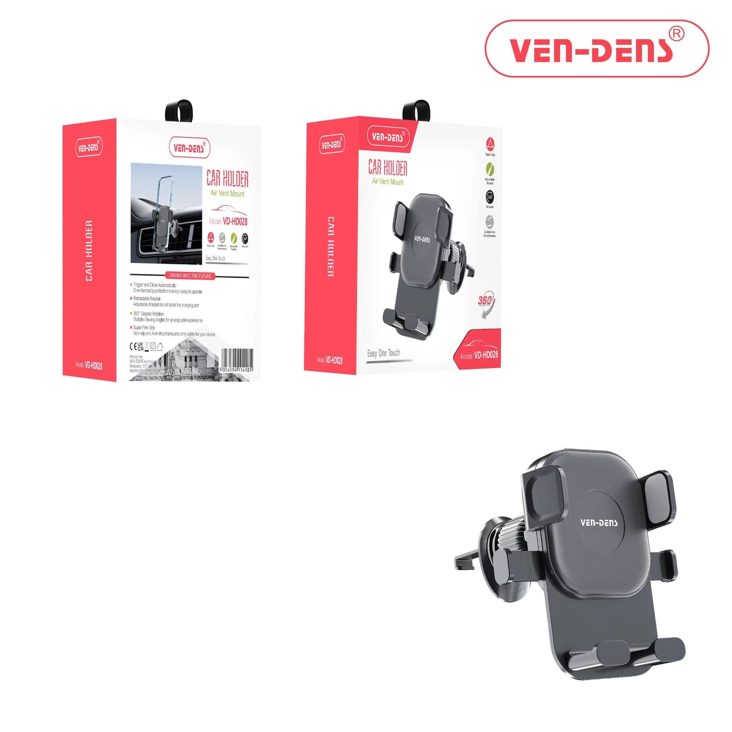 Universal Car Air Vent Mount 360-Degree Rotation Phone Holder for iPhone/Samsung