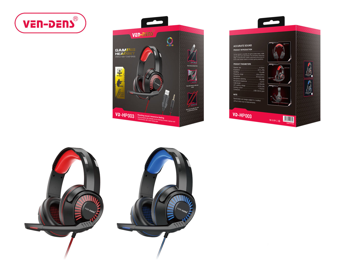 Gaming Headphones Surround Stereo Sound With Microphone For PC, Laptop