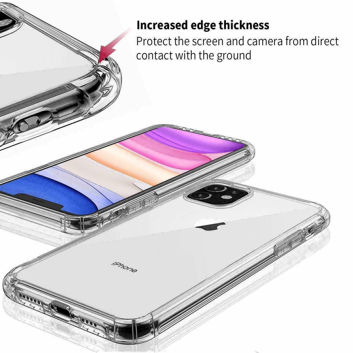 Anti - Shock Clear Hard Case Heavy Duty Cover iPhone 8, 8 Plus - Virk Tech Solutions