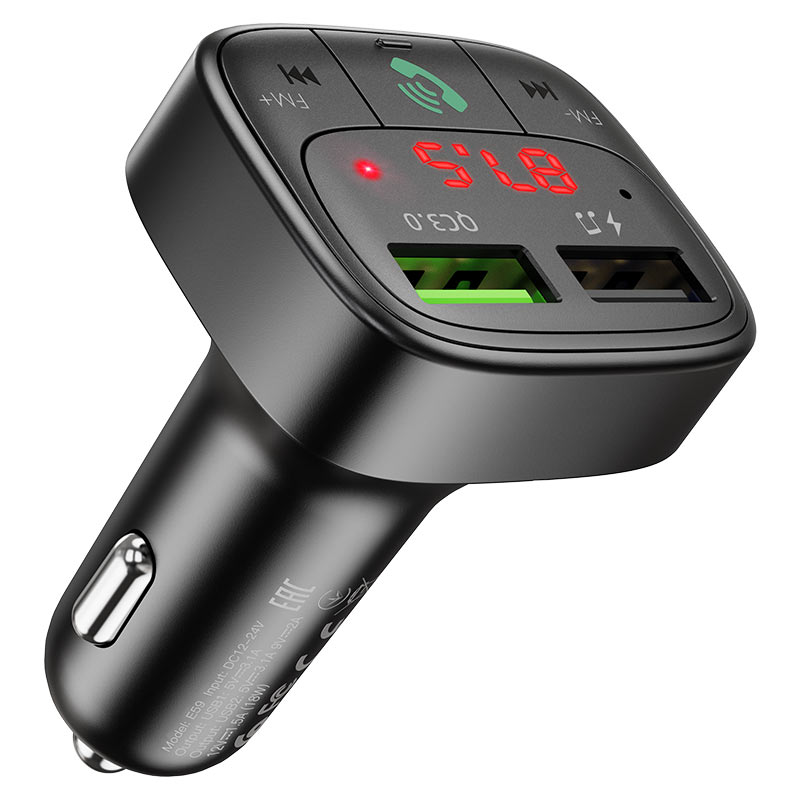 Hoco Car charger “E59 Promise” QC3.0 BT FM transmitter - Virk Tech Solutions