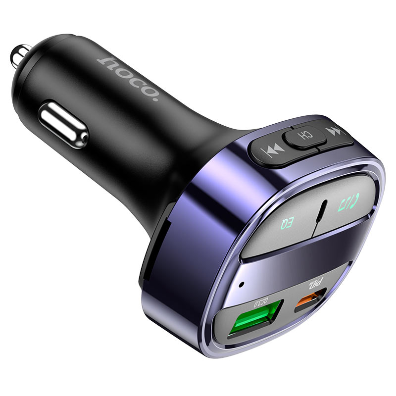 Hoco Car charger “E70” PD30W+QC3.0 with wireless FM transmitter - Virk Tech Solutions