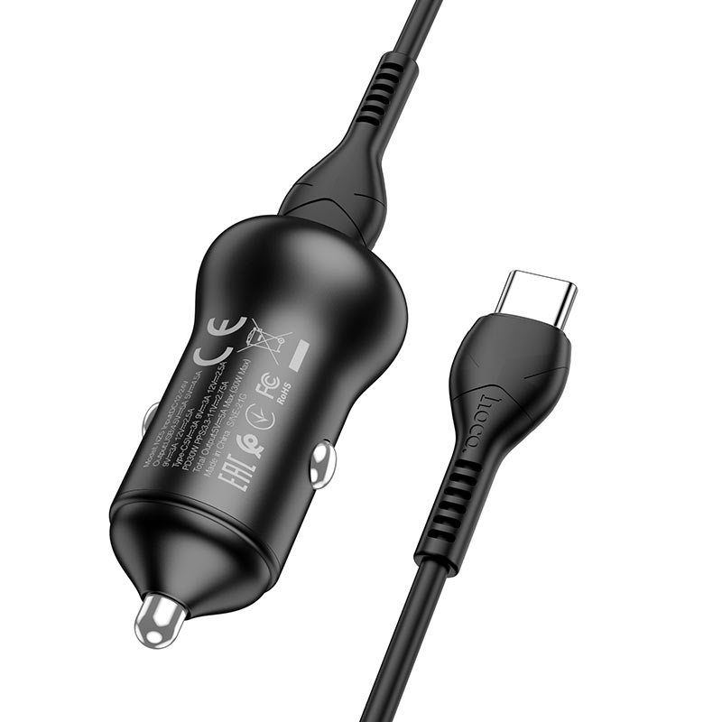 Hoco Car charger “NZ5 Smooth road” PD30W+QC3.0 set with type-C cable - Virk Tech Solutions