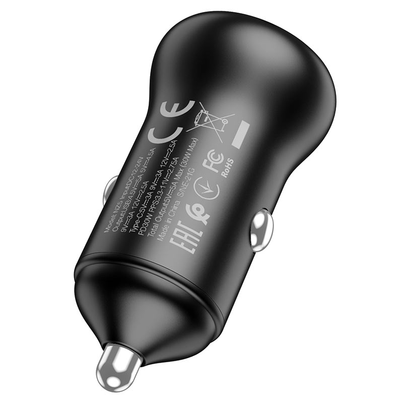 Hoco Car charger “NZ5 Smooth road” PD30W+QC3.0 single charger - Virk Tech Solutions