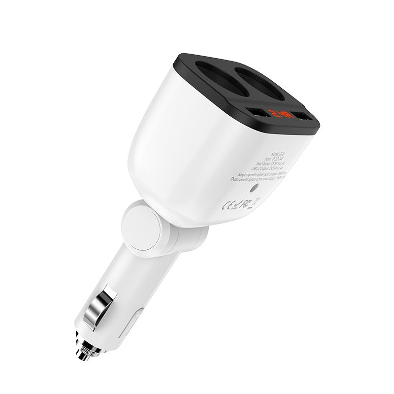 Hoco Car charger “Z28 Power ocean” with digital display - Virk Tech Solutions