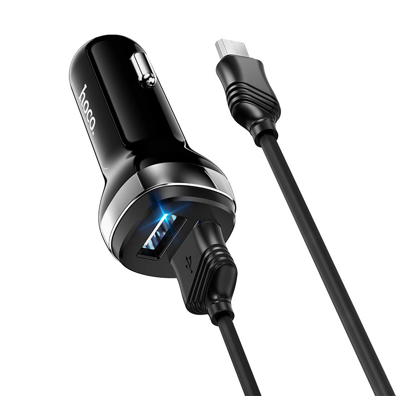 Hoco Car charger “Z40 Superior” dual port set with micro-USB cable - Virk Tech Solutions