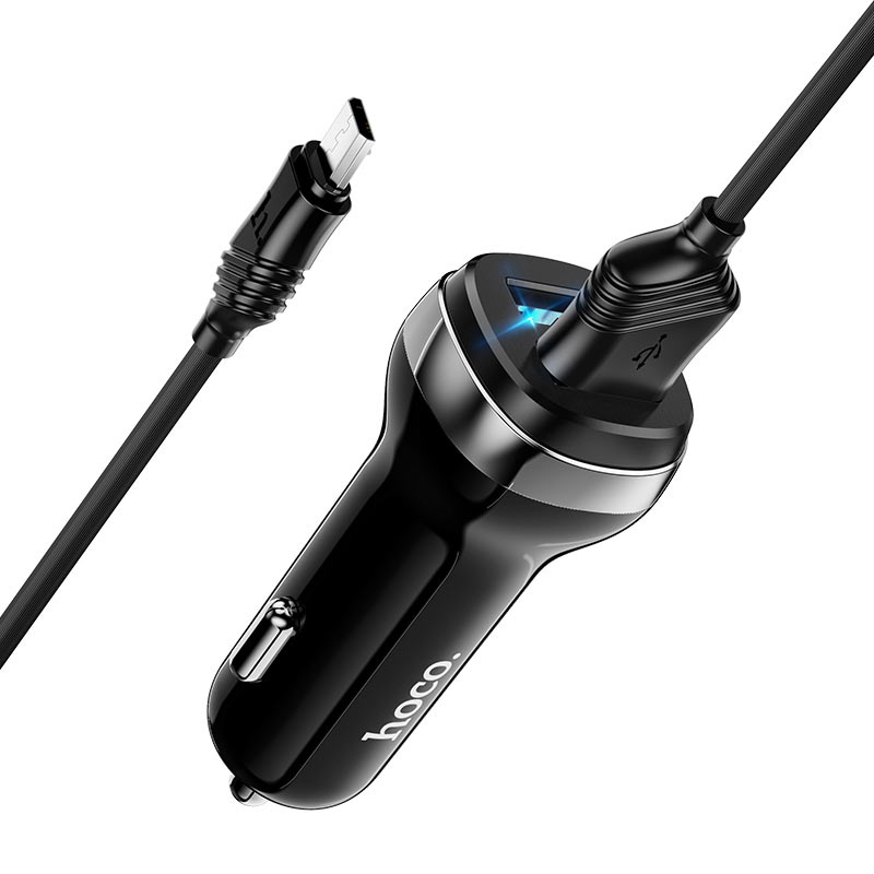 Hoco Car charger “Z40 Superior” dual port set with micro-USB cable - Virk Tech Solutions