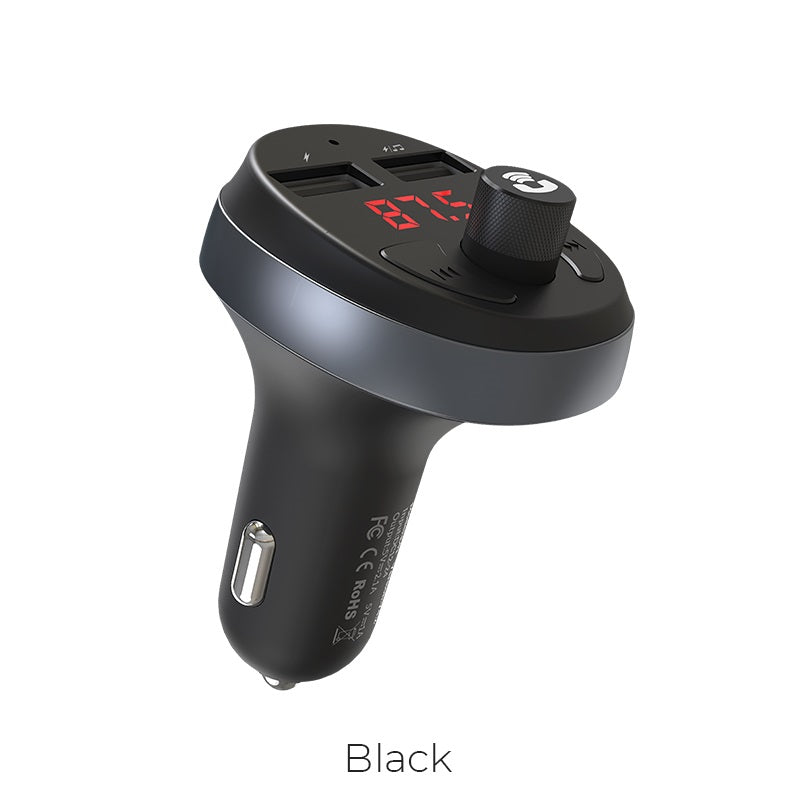 Fast Car Charger With FM Transmitter and Dual USB Port For iPhone, Android