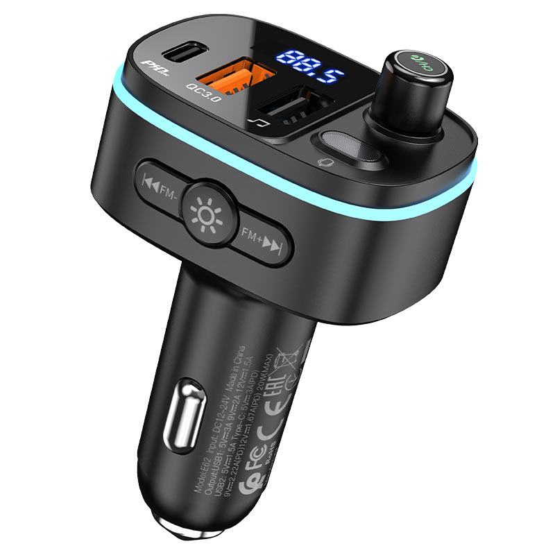 Premium High-Quality Fast Car Charger with FM Transmitter