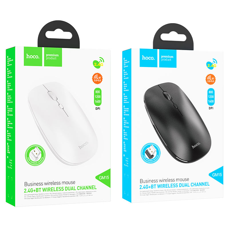 Wireless 2.4G Bluetooth Mouse USB Dongle Optical Scroll For PC, MAC and Laptop