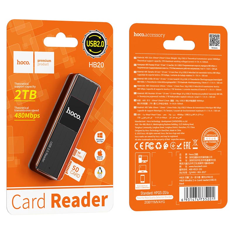 High-Quality Card Reader with 2TB Storage For Most OP Systems