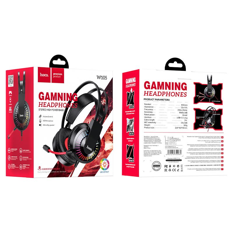 Hoco Headphones “W105 Joyful” gaming headset - Virk Tech Solutions