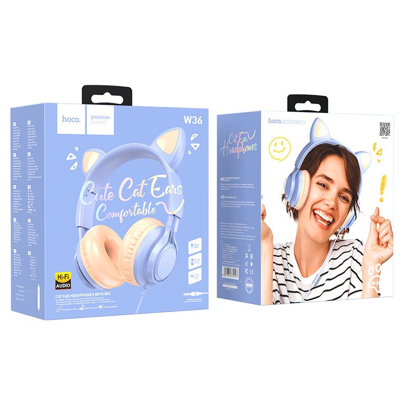 Hoco Headphones “W36 Cat ear” with mic - Virk Tech Solutions