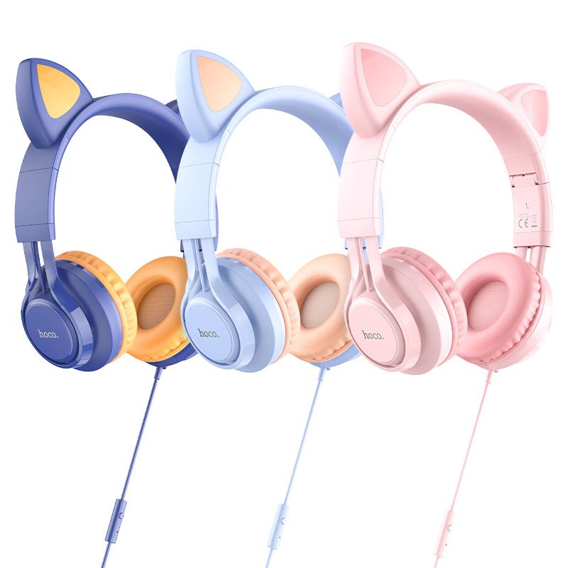 Hoco Headphones “W36 Cat ear” with mic - Virk Tech Solutions