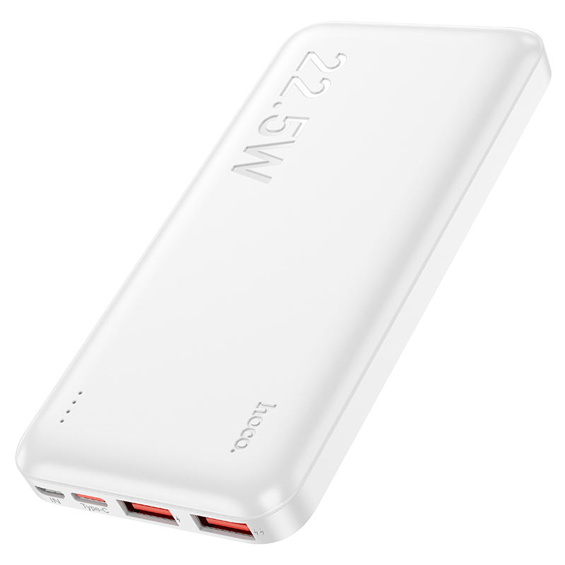 Super Fast 22.5W Ultra-Thin 10000mAh Power Bank with Dual USB and Type-C Ports